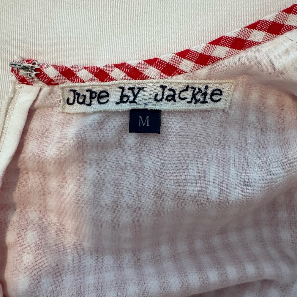 Jupe by Jackie Red Gingham Sleeveless Midi Dress - Picture 6 of 6